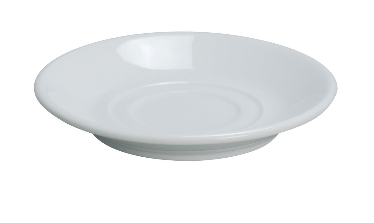 Yanco AC-2 - 5-5/8" Super White Porcelain Round Saucer, Dishwasher & Microwave Safe - Case of 36