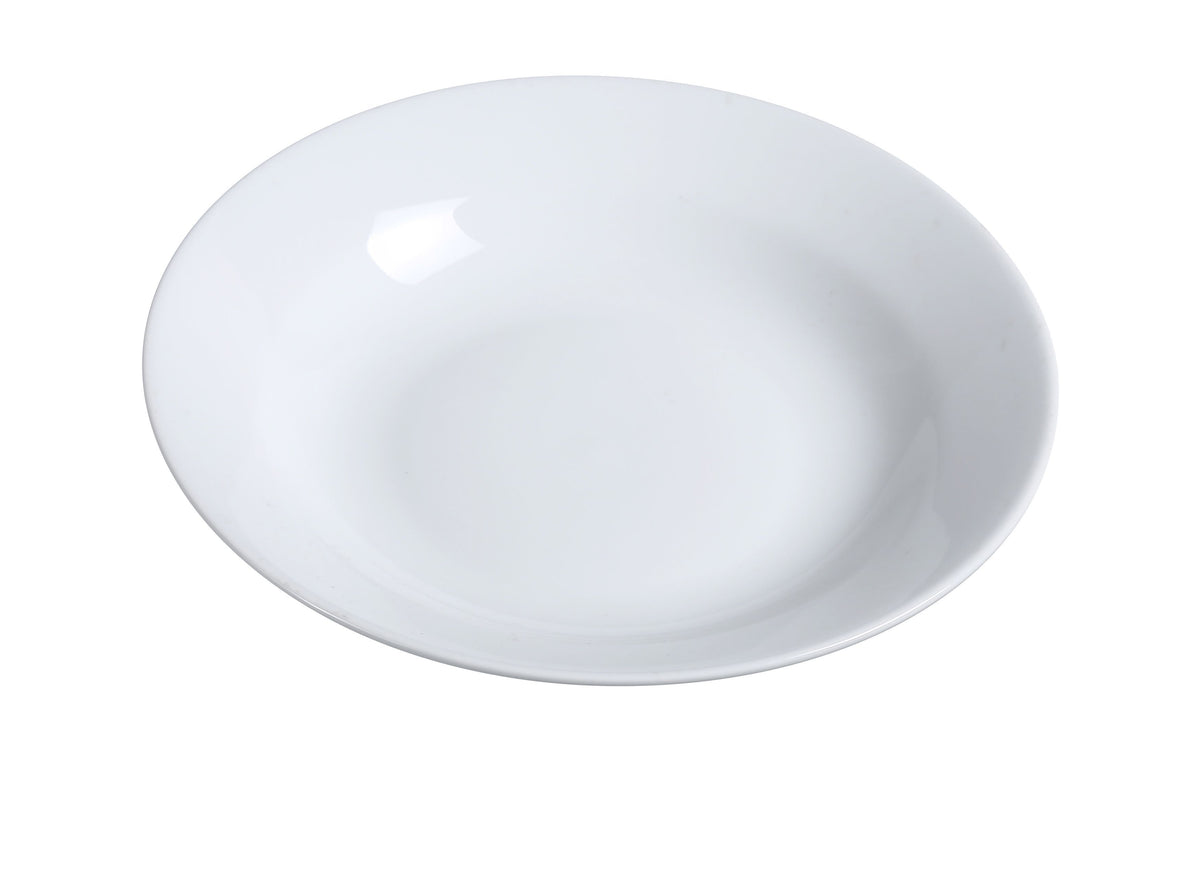 Yanco AC-3 - 9" Super White Porcelain Round Soup Bowl, 10 oz, Dishwasher Safe - Case of 24
