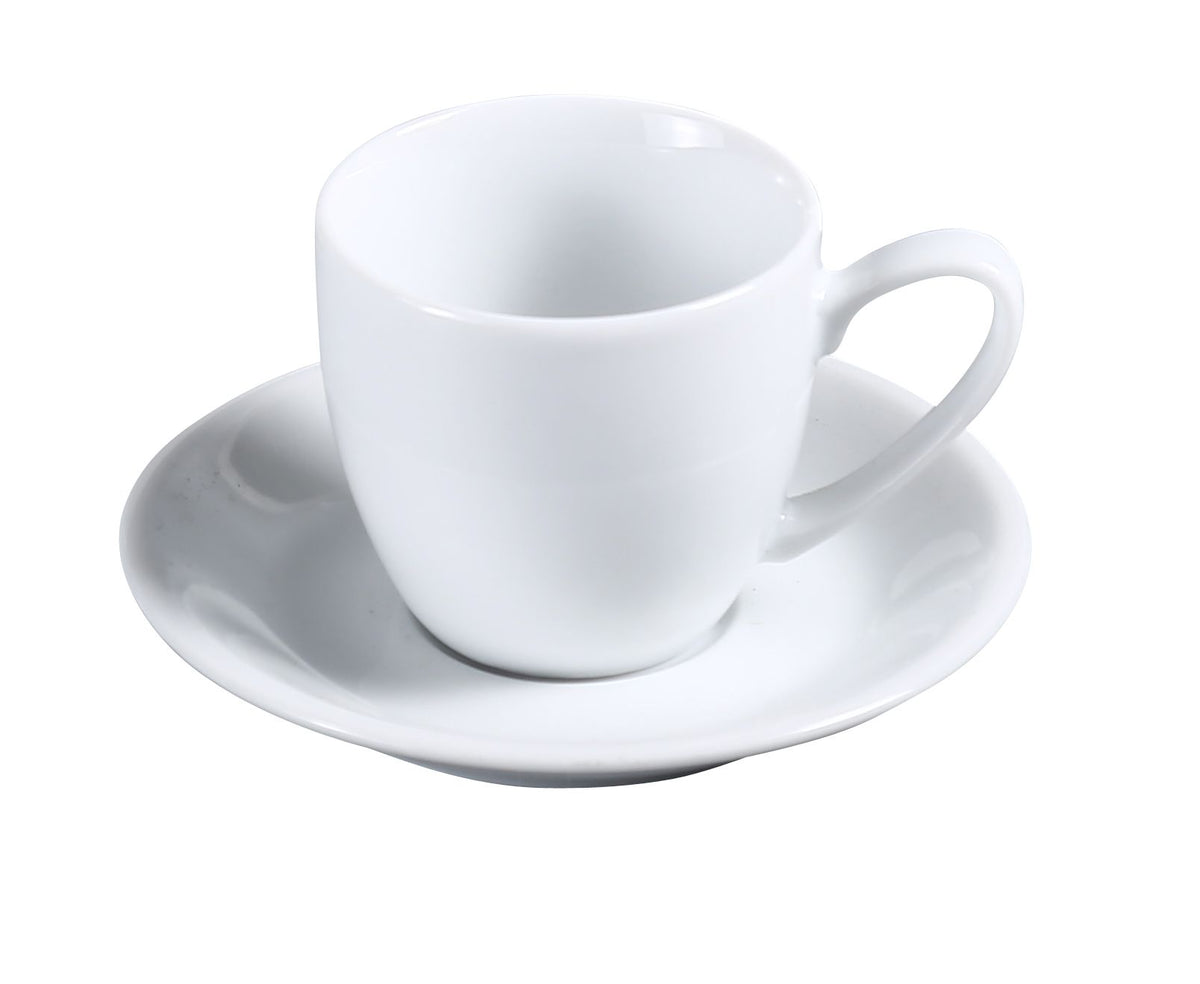 Yanco AC-35 Abco Porcelain Cup, 3.5 oz (2-1/2" Dia x 2⅛" H), Super White, Non-Stackable - Case of 36
