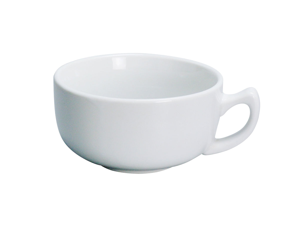 Yanco AC-56 - 14 oz (4-5/8") Super White Porcelain Cup, Dishwasher/Oven/Microwave Safe, 1 Dozen - Case of 36