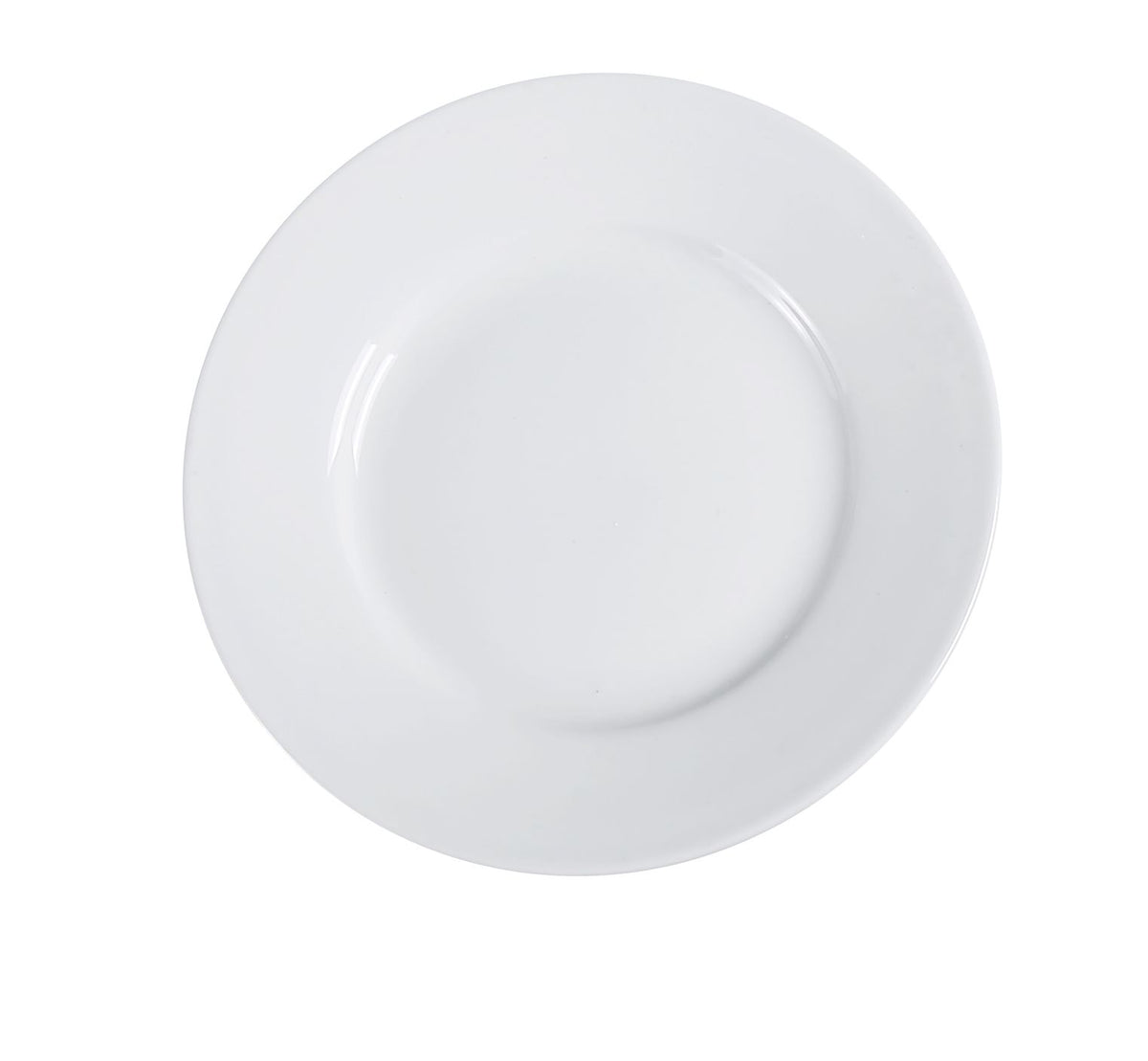 Yanco AC-6 6-1/4" Porcelain Plate White Rolled Edge Rim Dishwasher/Oven/Microwave Safe - Case of 36