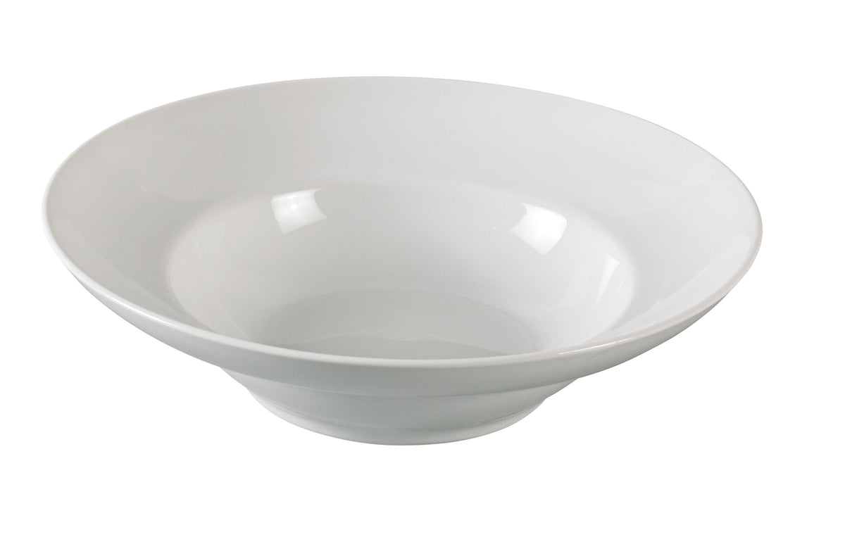 Yanco AC-711 - 10"-3/4 x 3" 32 oz White Porcelain Pasta Bowl Rolled Edge, Dishwasher Safe - Case of 12