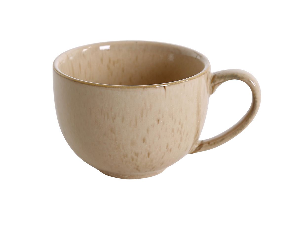 Yanco AG-001 Agate Porcelain Cup, 7 Oz, 3-1/2" Dia x 2-1/2" H, Handle, Dishwasher Safe - Case of 36