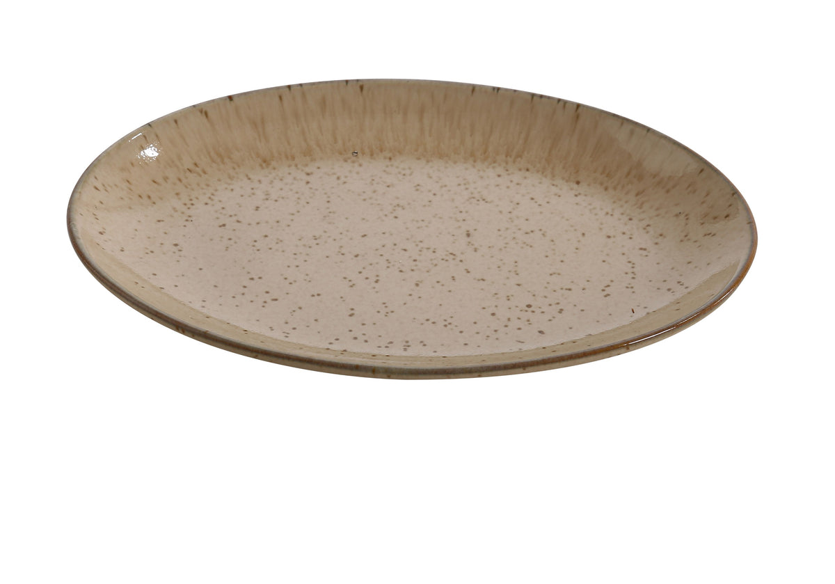 Yanco AG-210 Agate Oval Platter, 10" x 7" Coupe Rim, Glazed Porcelain, Dishwasher Safe - Case of 24