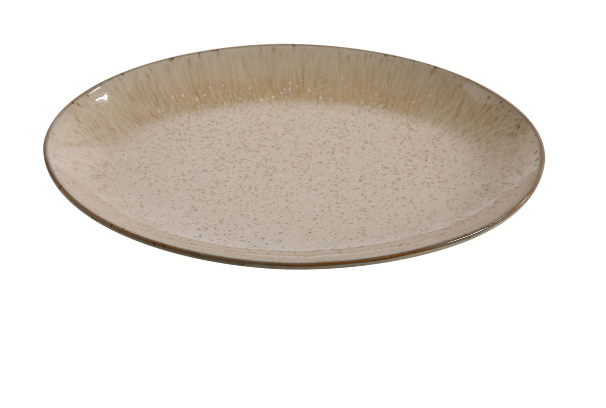 Yanco AG-214 Agate Oval Platter, 14" x 10" Porcelain, Glazed Coupe Rim, Dishwasher Safe - Case of 12