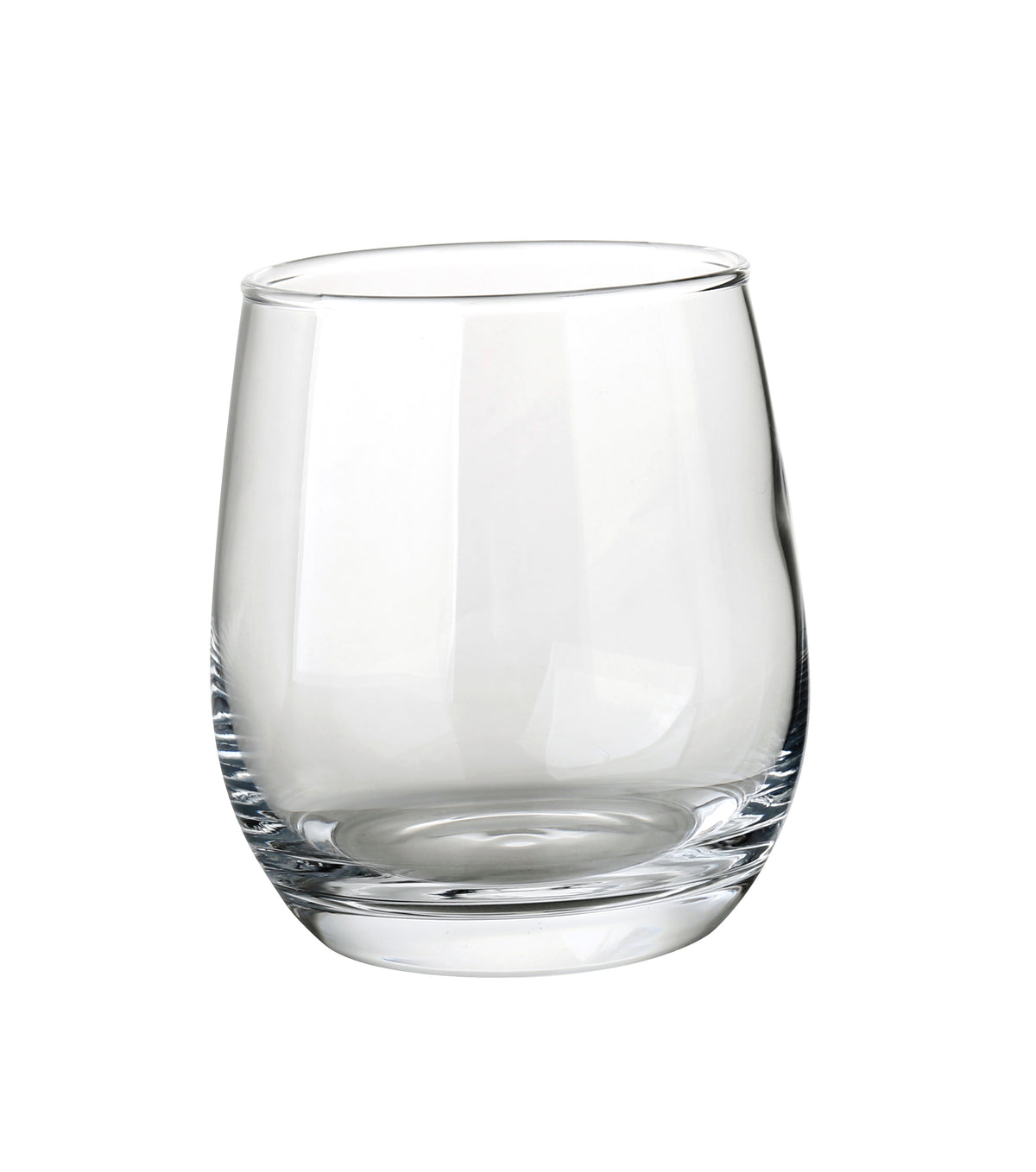 Yanco AS-512 - Stemless Clear Glass Wine Glass, 12 oz (3" 3/4" x 2" 3/4"), Dishwasher Safe - 1 Dozen - Case of 24
