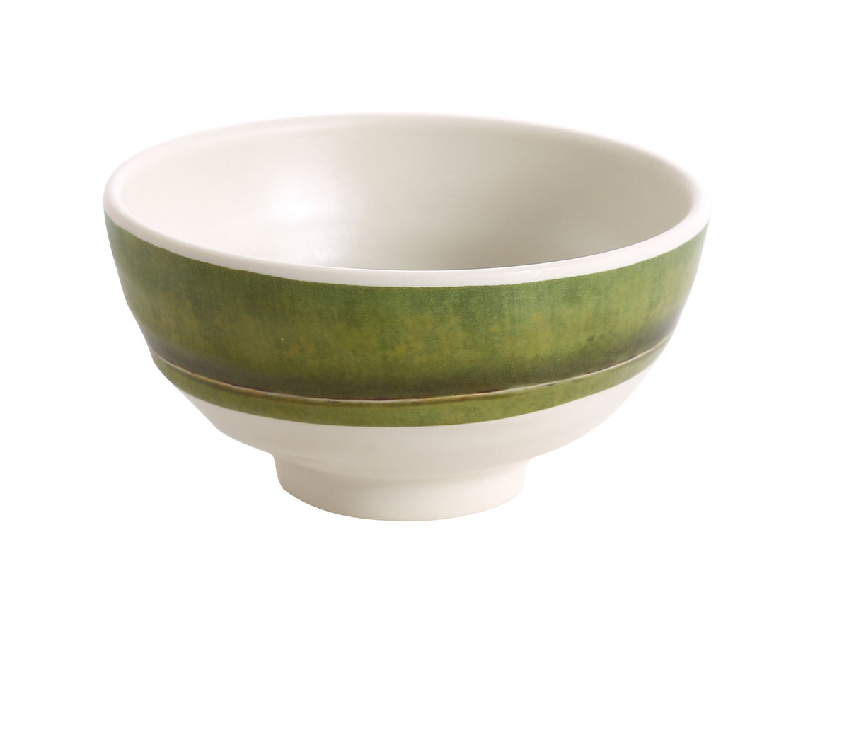 Yanco BA-404 Bamboo Style Rice Bowl, 10 oz 4-1/2" Dia x 2-1/2" H, Melamine, Dishwasher Safe - Case of 48