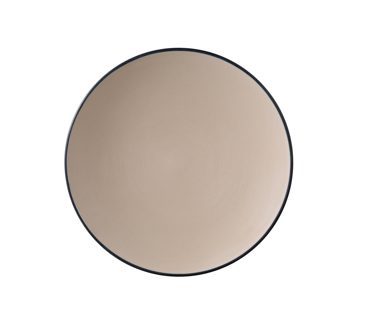 Yanco BM-110CL - 10.25" Dia x 1.25" H Round Melamine Plate, Clay/Black, Dishwasher-Safe - Case of 24