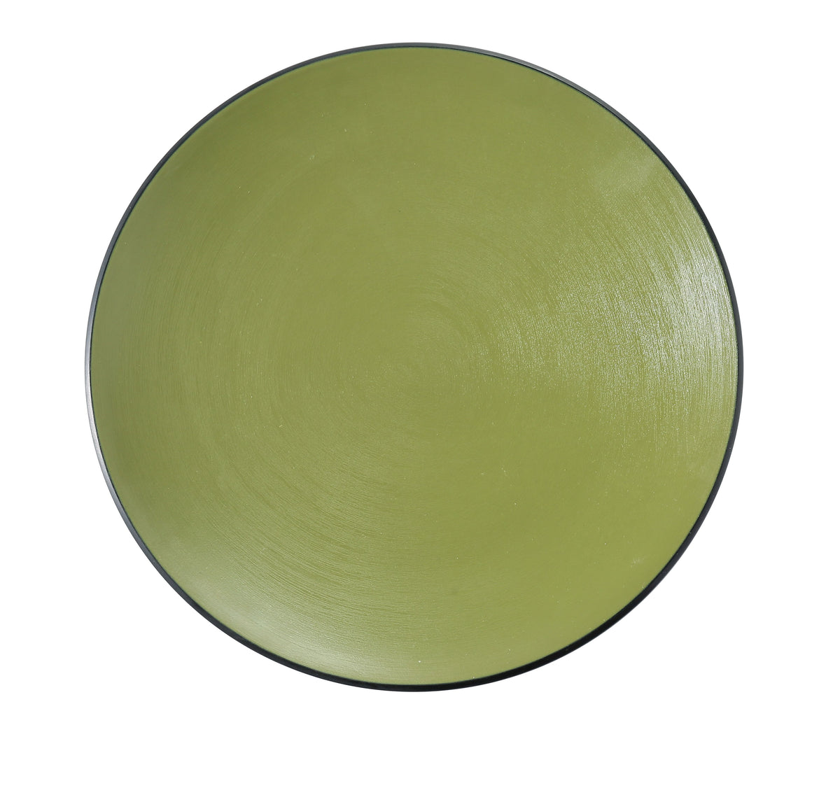 Yanco BM-110GR Melamine Plate, 10.25" Diameter, Gray/Green, 10.25" H x 1.25" D - Case of 24