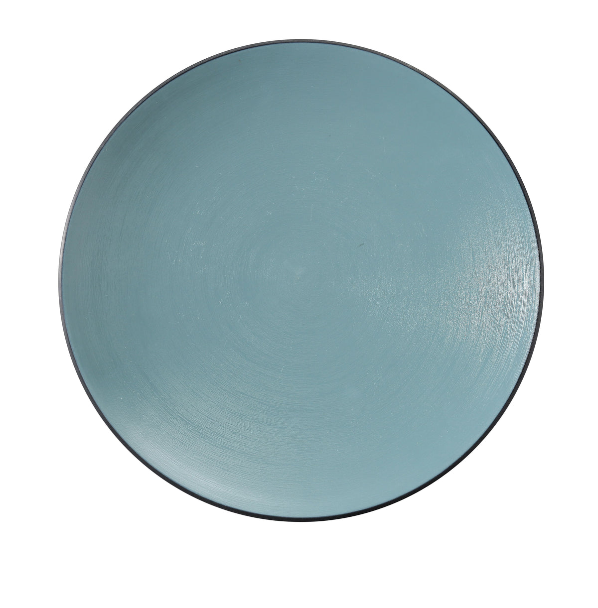 Yanco BM-110TL - Melamine Plate 10.25" Diameter x 1.25" Depth Gray & Birmingham-Teal - Case of 24