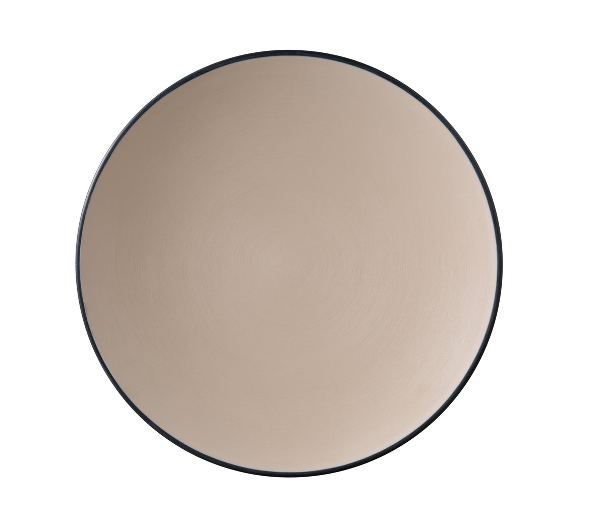Yanco BM-111CL - 11-1/2" Round Melamine Plate, Clay/Black Two-Tone, 1 Dozen - Case of 12