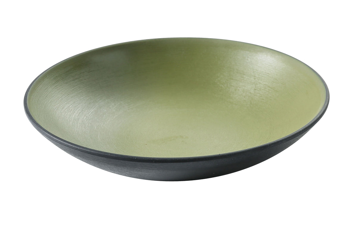 Yanco BM-307GR 7" x 7" Melamine Soup Bowl, 12 oz, Two-Tone Gray & Birmingham Green, - Case of 48