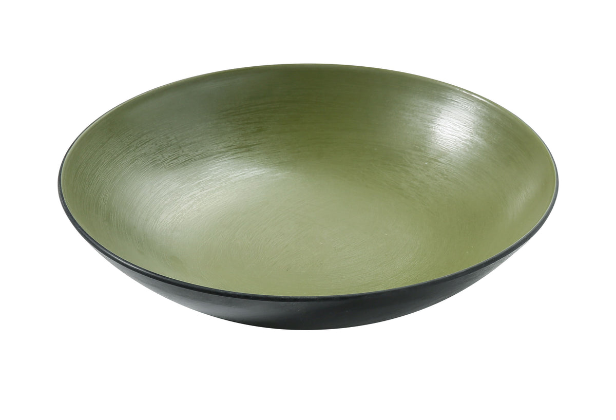 Yanco BM-309GR - 9.5" Bowl, 30 oz, Melamine Two-Tone Gray & Green, Plastic Bowl - Case of 24