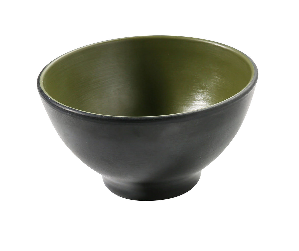 Yanco BM-404GR - 4" W x 2.5" D x 4.5" H 10 oz Melamine Bowl Gray/Green, 1 Dozen - Case of 48