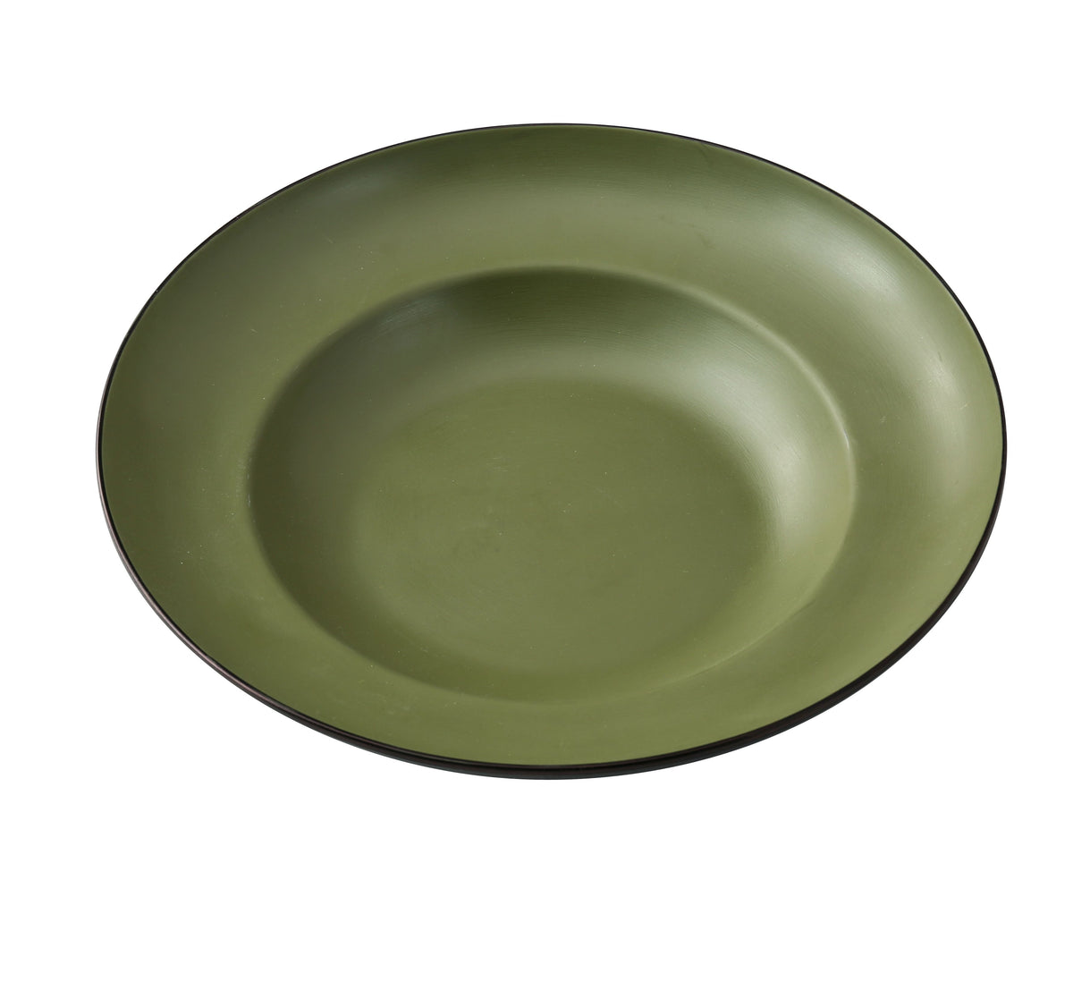 Yanco BM-810GR Melamine Pasta Bowl, 10-3/4" x 2-1/4", 12 oz, Two-Tone Birmingham Green - Case of 24