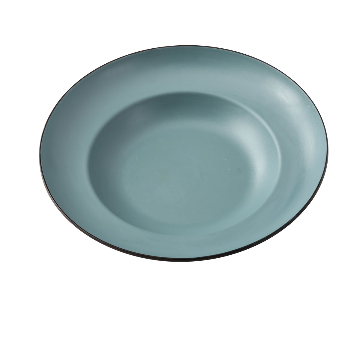 Yanco BM-810TL - 10-3/4" x 2-1/4" 12 oz Melamine Two-Tone Birmingham Teal Bowl - Case of 24