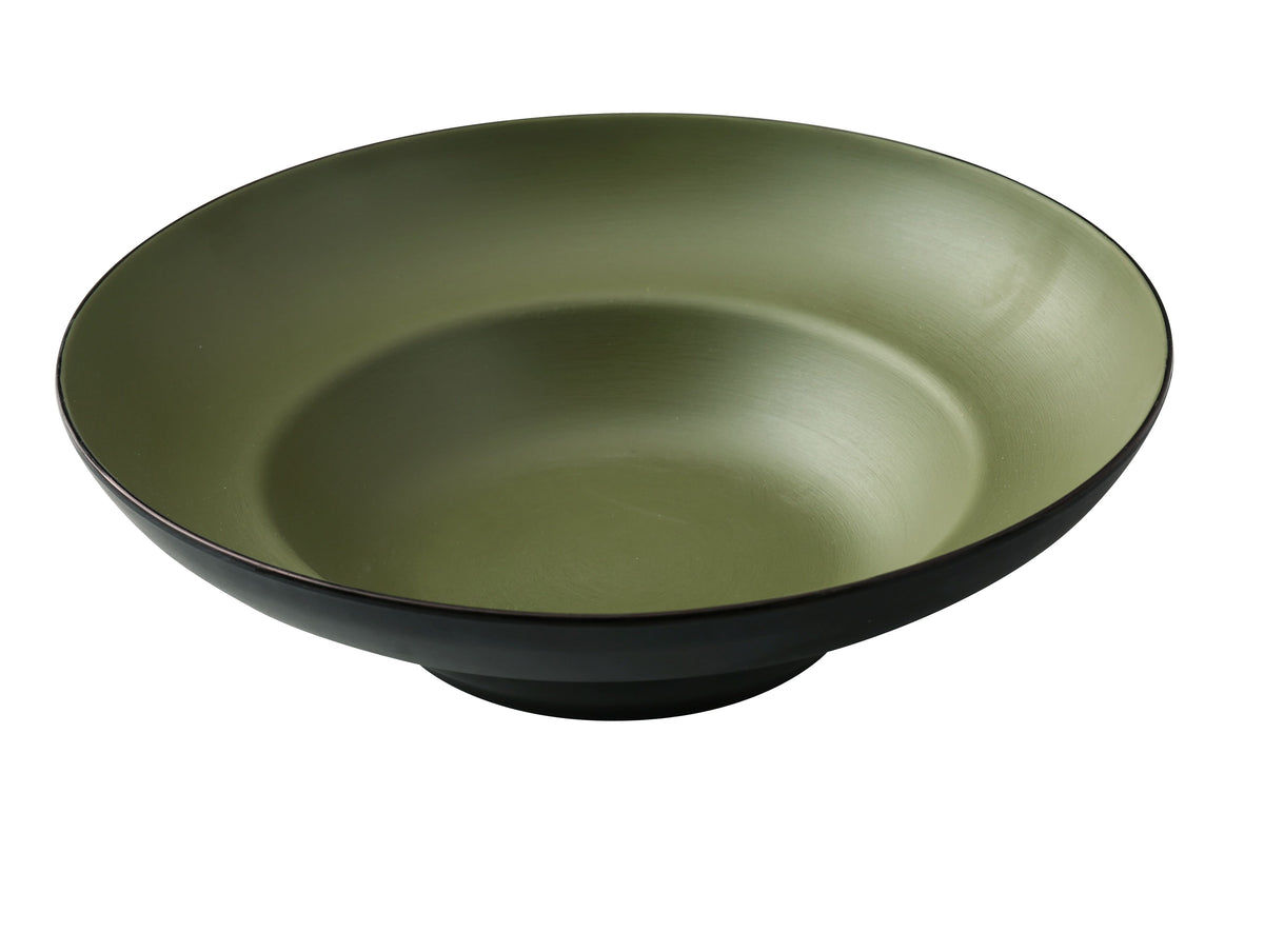 Yanco BM-811GR - 11-1/8" Melamine Bowl, 20 Oz, Two-Tone Birmingham Green - Case of 12