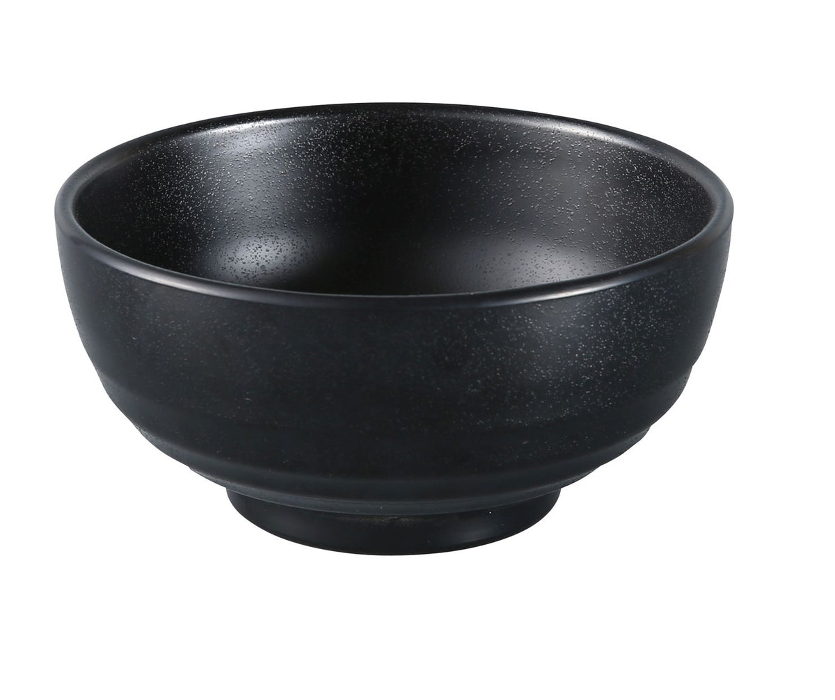 Yanco BP-3007 - Black 38 oz (1 qt) 7" diameter x 3-1/4" Melamine Bowl, Asian-Style Surface - Case of 48