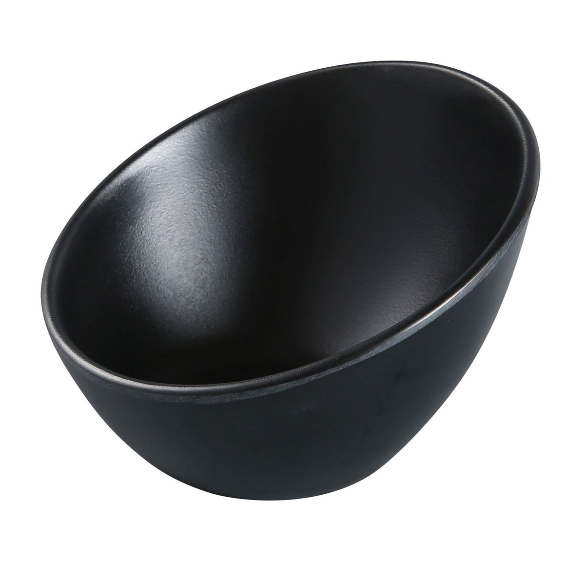 Yanco BP-3105 Black Pearl Sheer 5" Bowl, 5 Oz (0--1/4 Qt), Tapered Asian, Matting, Melamine - Case of 48