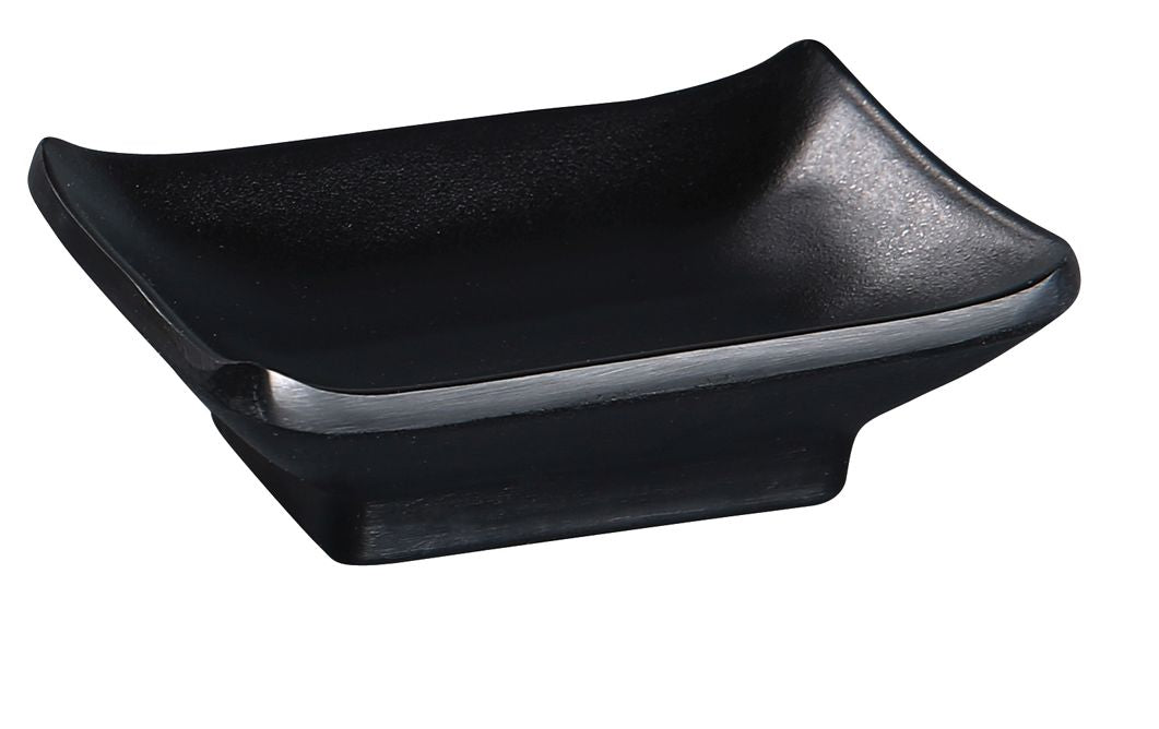 Yanco BP-4046 Black Sauce Bowl, 2.5 Oz (-1/4 Qt), 3-3/4" L x 2-1/2" W Melamine, Asian Style - Case of 72