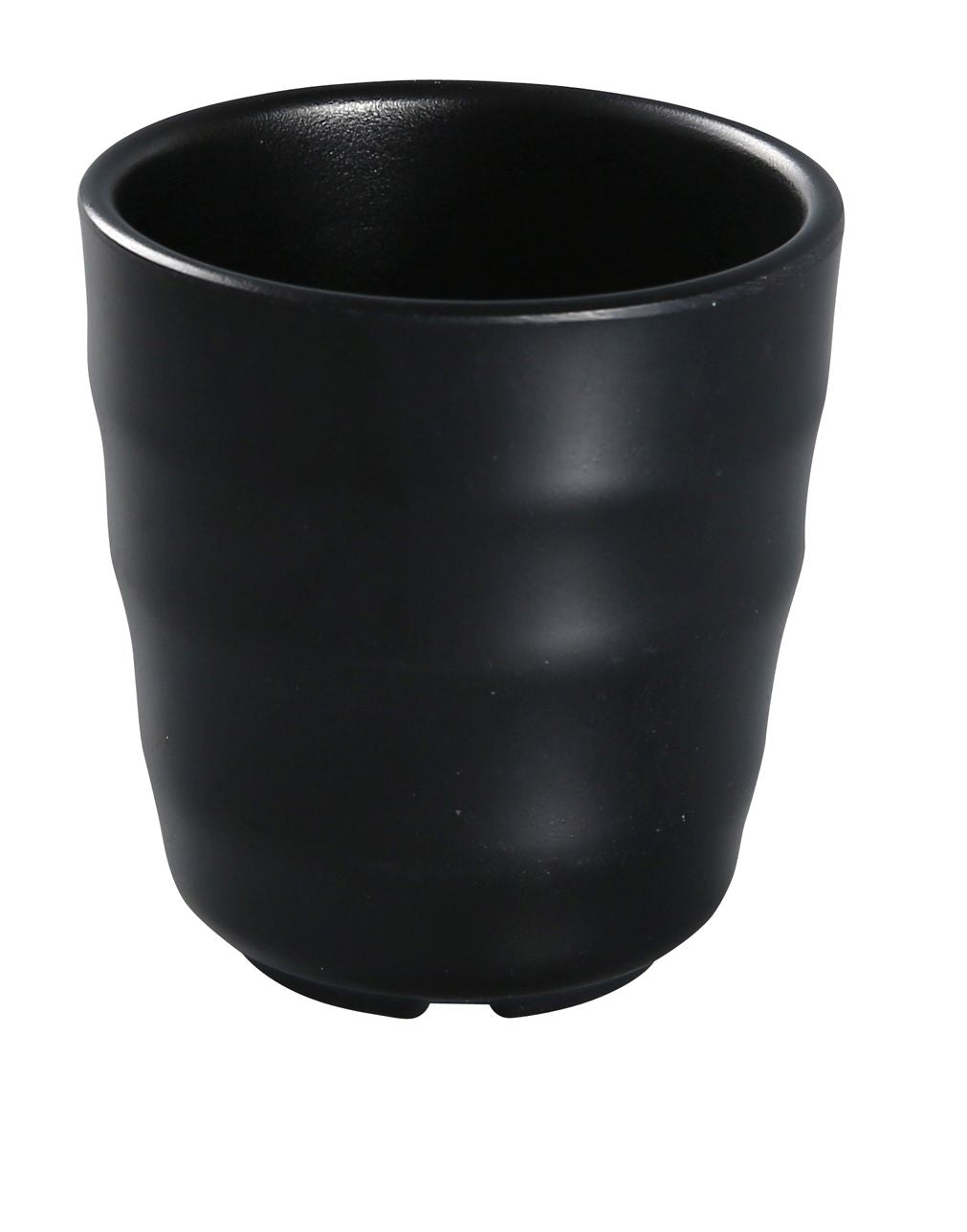 Yanco BP-9305 Black Pearl 7 oz Tea Cup, 3-1/2" x 3" Melamine, Matte - Case of 48