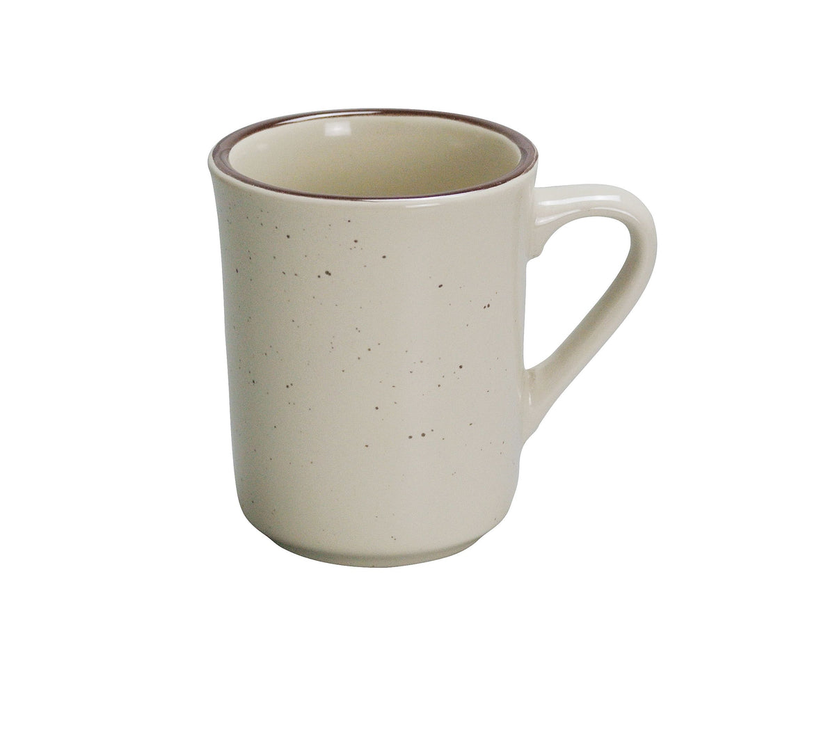 Yanco BR-17 China Mug - 7 oz Brown Speckled Ceramic 3-1/2" Dia x 3-1/2" H, Dishwasher Safe - Case of 36