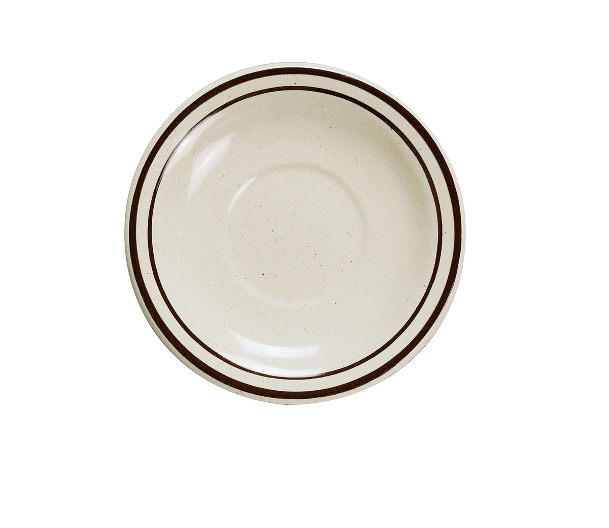 Yanco BR-2 Brown Speckled Ceramic Saucer 5.5" Diameter, Dishwasher Oven Microwave Safe - Case of 36