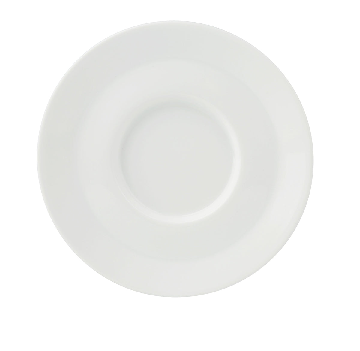 Yanco CA-002 Porcelain Saucer, 6" Dia. x 3/4" H, White, Microwave/Dishwasher Safe - Case of 36