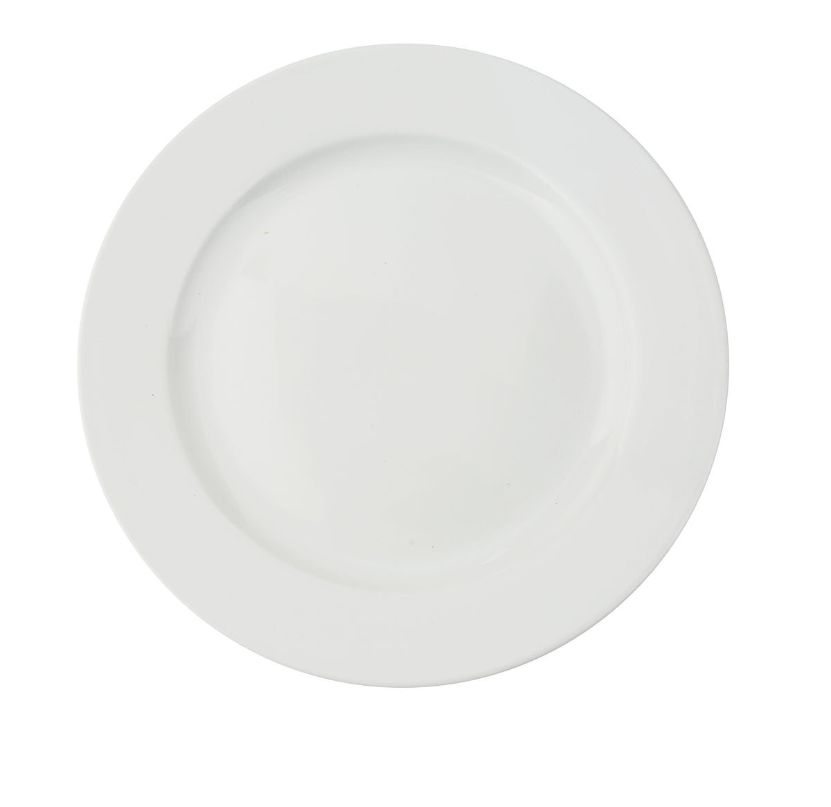 Yanco CA-106 - 6.5" x 0.5" White China Plate Flat Edge Wide Rim Dishwasher/Microwave Safe - Case of 36