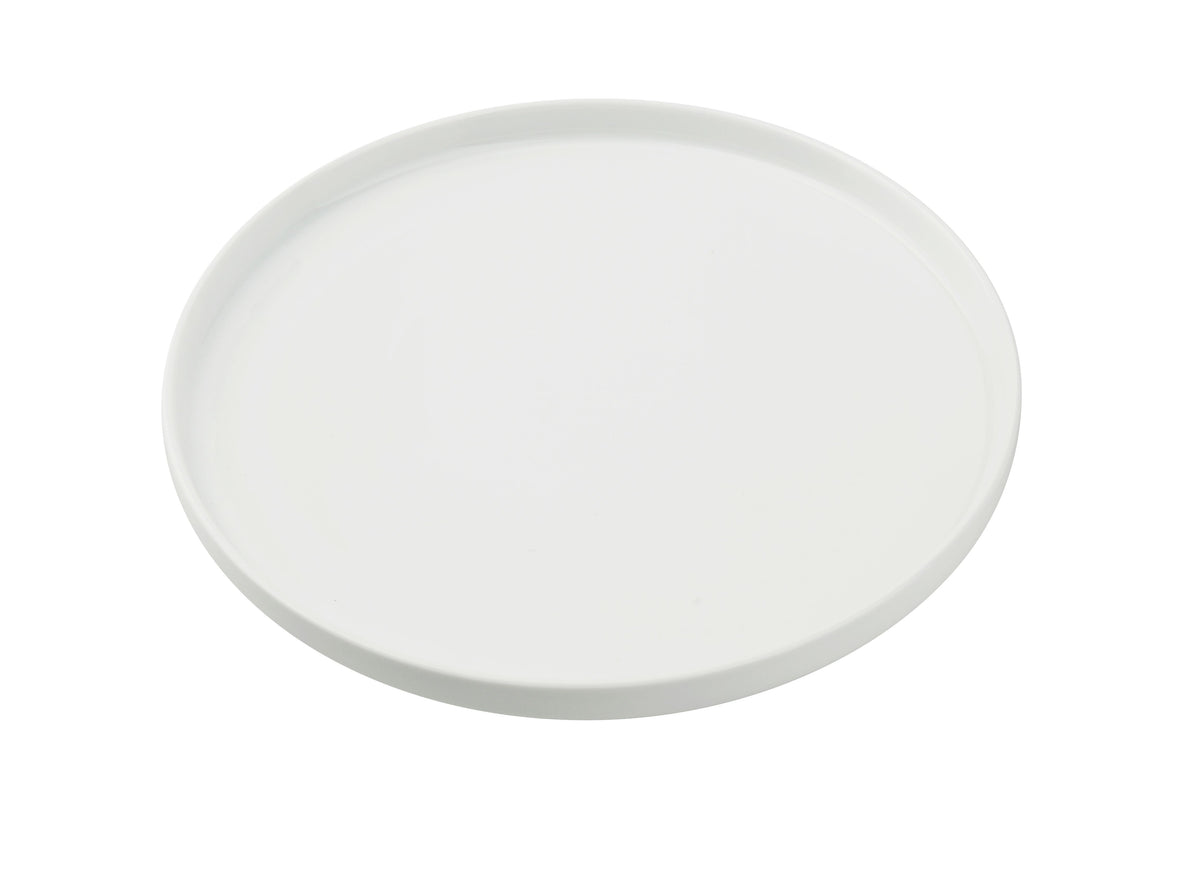 Yanco CA-208 - 8" Round Porcelain Dinner Plate, White Coupe Rim, Flat Edge, 8" Dia x 1" H - Case of 24