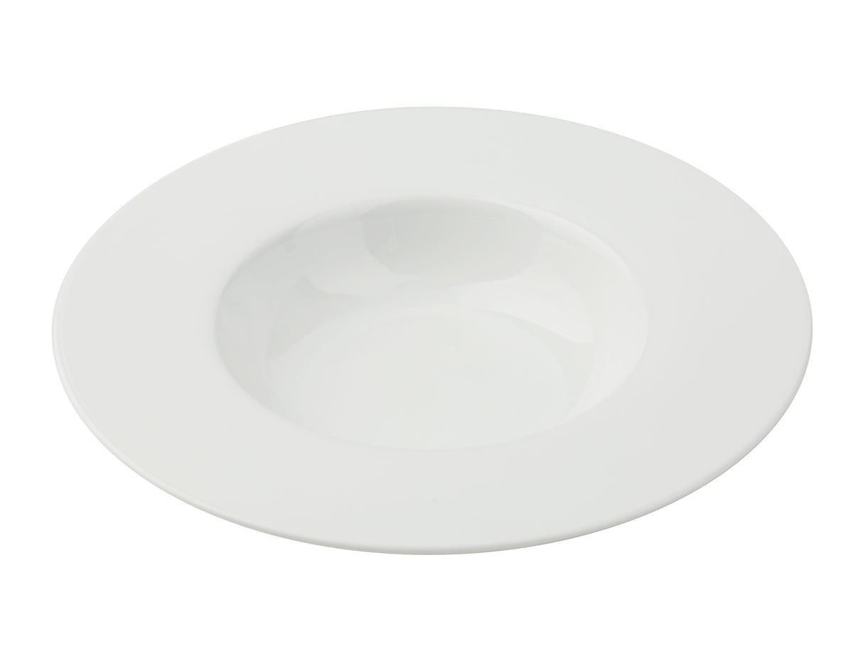 Yanco CA-612 Dessert Plate, 12-1/2" x 2⅛", 14 oz, White Porcelain, Microwave/Dishwasher Safe - Case of 12