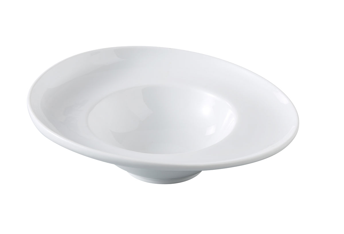Yanco CA-709 Cambria Plate, 10 Oz., 9 1/2" Round White China, Dishwasher Safe - Case of 12