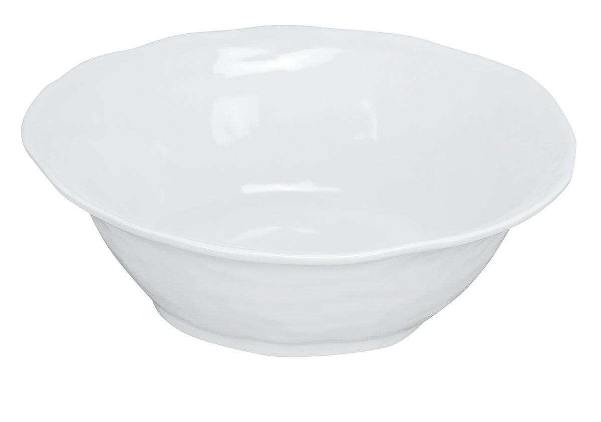 Yanco CAT-1272 - 4-1/4 Qt Round Melamine Plastic Bowl, 14-1/2" L x 14-1/2" W x 4-1/2" H, White, Dishwasher Safe - Case of 6