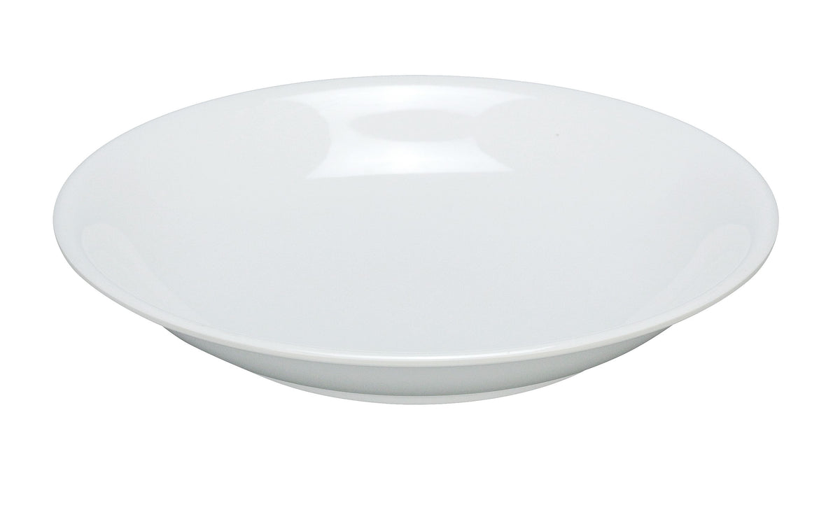 Yanco CAT-3016 - 16" x 2-1/2" Round Reusable Bowl, 120 oz (3-Qt) White Melamine, Dishwasher Safe - Case of 12