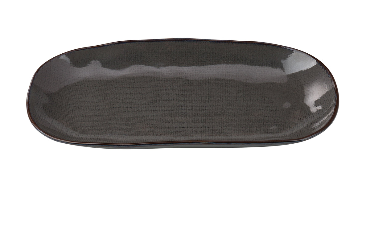 Yanco CB-314 Cowboy Plate - Rectangular 8" W x 14" D x 1-1/4" H China, Coupe Rim - Case of 12
