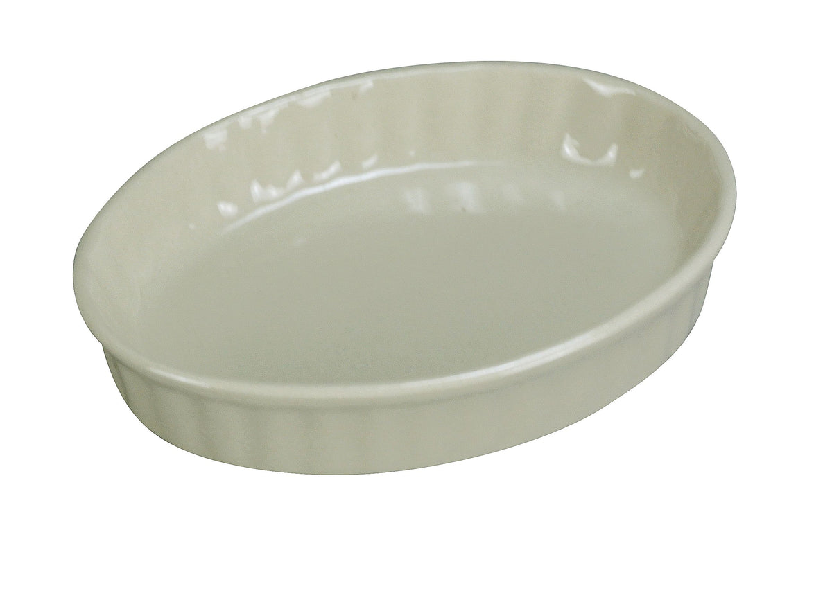 Yanco CB-6 - 6 Oz Oval Porcelain Ramekin, White, 6" L X 4" W X 1-1/4" H, Microwave Safe - Case of 36