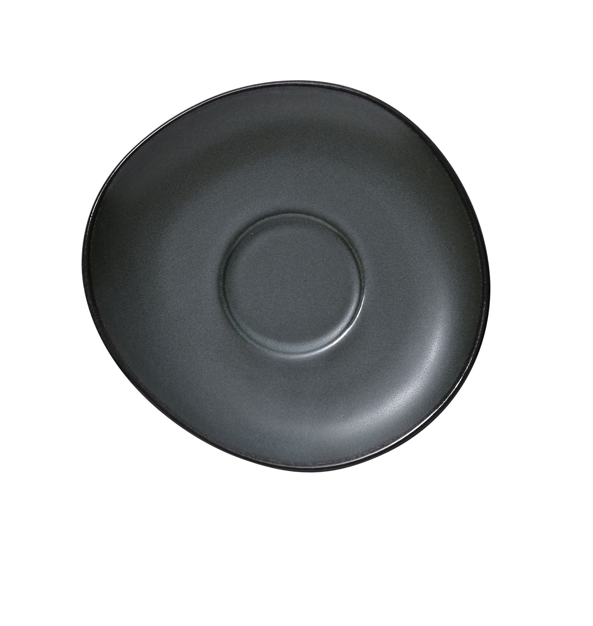 Yanco CH-002 - 6-1/4" Dark Green Porcelain Saucer Dishwasher/Oven/Microwave Safe, 3/4" Height - Case of 36