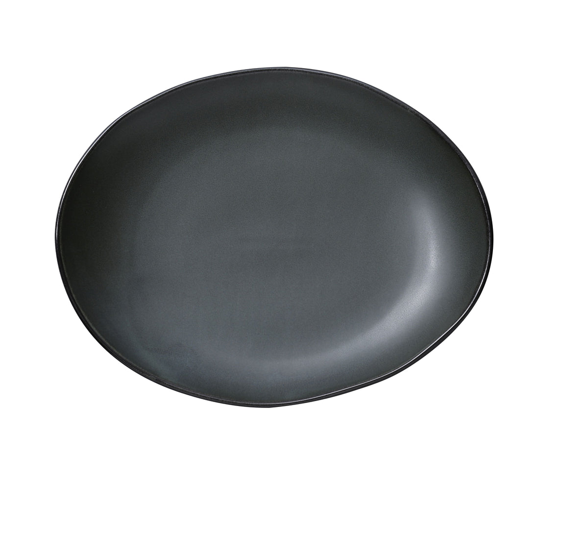 Yanco CH-215 - Green Porcelain Plate, 15" L x 12" W x 1-3/4" H, Dishwasher/Oven/MW Safe - Case of 12