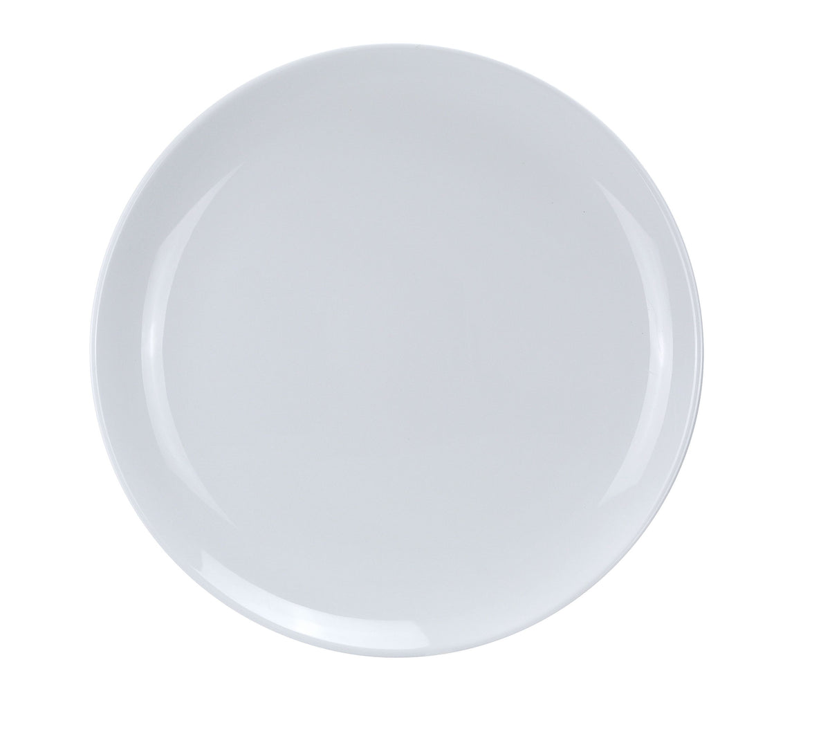 Yanco CO-1018 - 18" Round Coupe Plate, 16"-19" Dia, Heavy-Duty Melamine, White - Case of 12