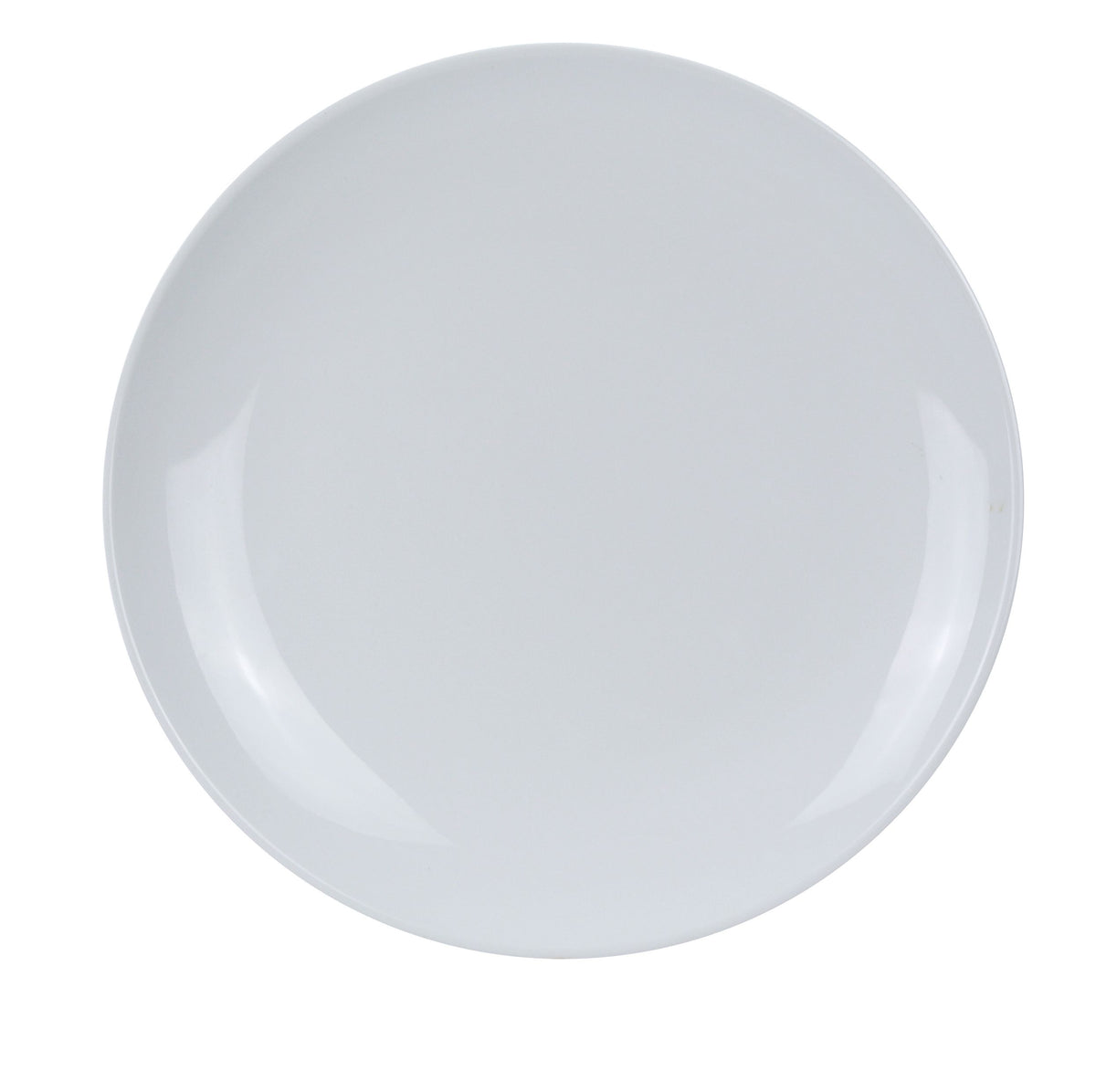 Yanco CO-111 Extra Heavy-Duty Melamine Coupe Plate, 11" Round White, Dishwasher Safe - Case of 24