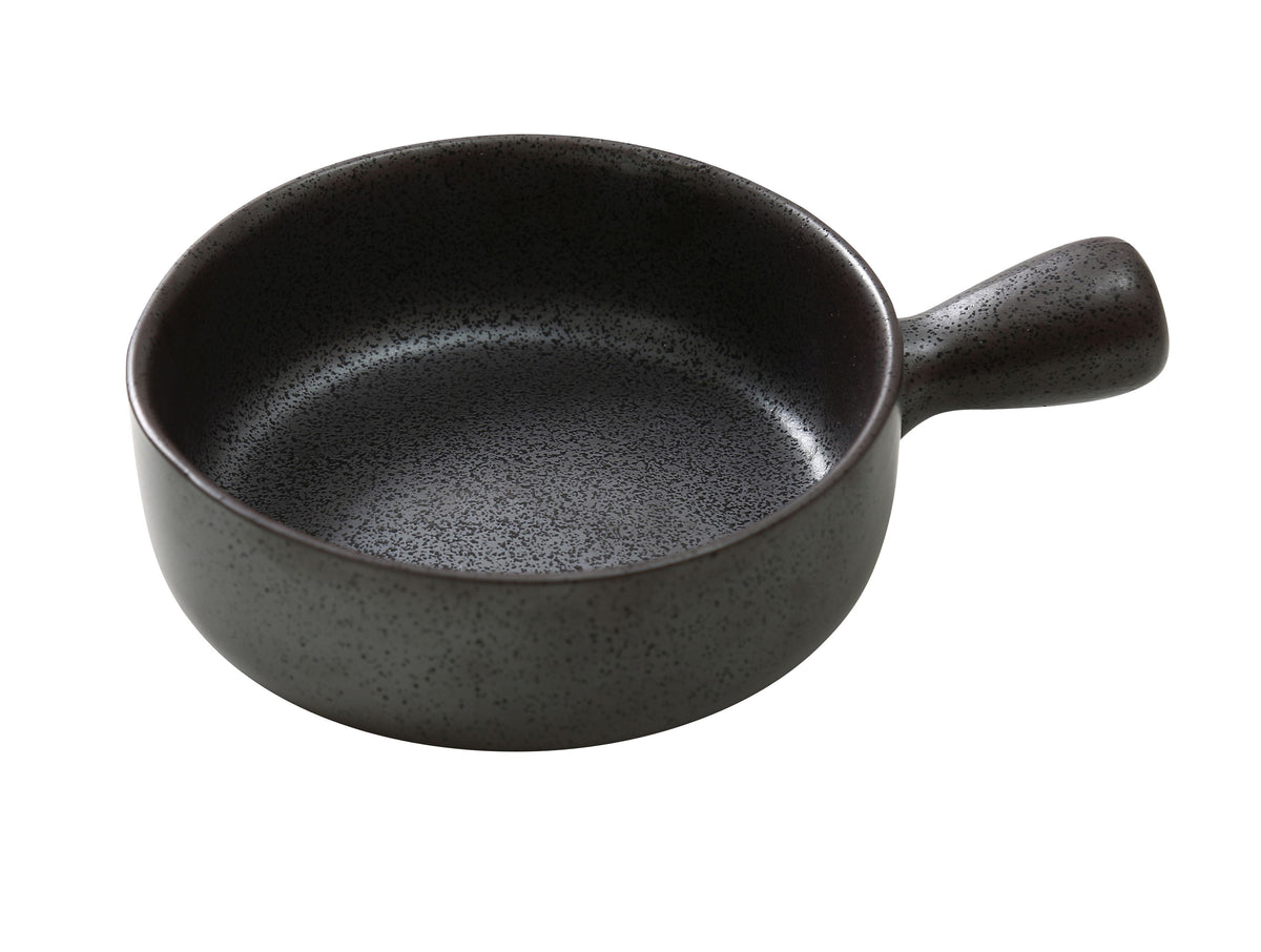 Yanco DB-4106 Diamond Black Skillet, 18 Oz Porcelain, 5-7/8" Dia x 2" H, Dark Bronze - Case of 24