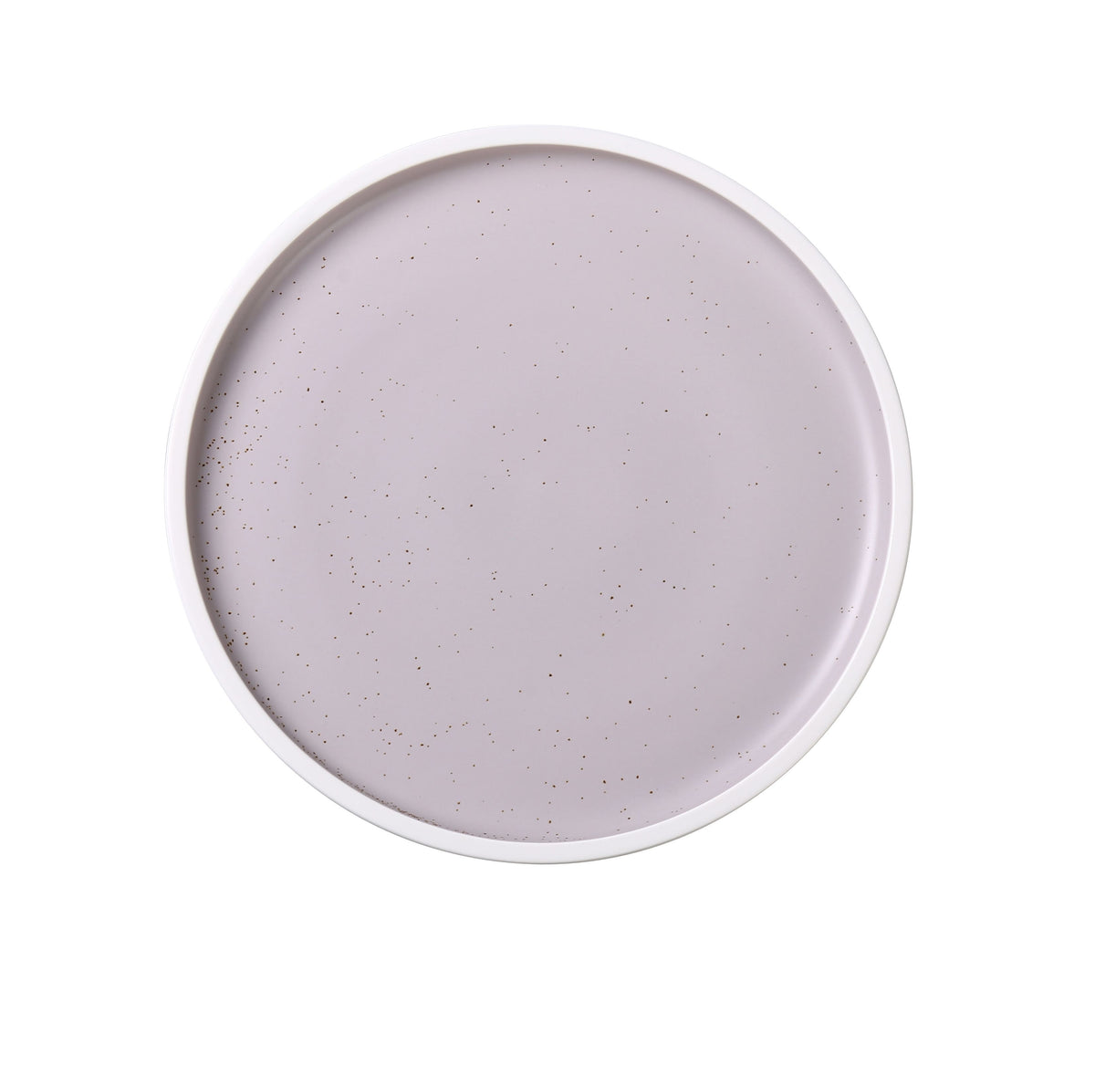 Yanco DM-108 Denmark Plate - 8" Round Porcelain Plate Matte Light Lavender Speckles - Case of 36