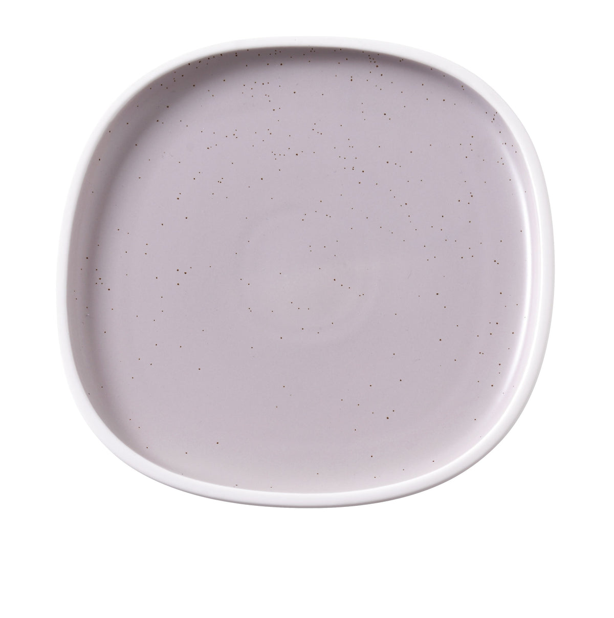 Yanco DM-210 10-1/4" x 10-1/4" Square Porcelain Plate, Lavender Speckles, Dishwasher-Safe - Case of 12