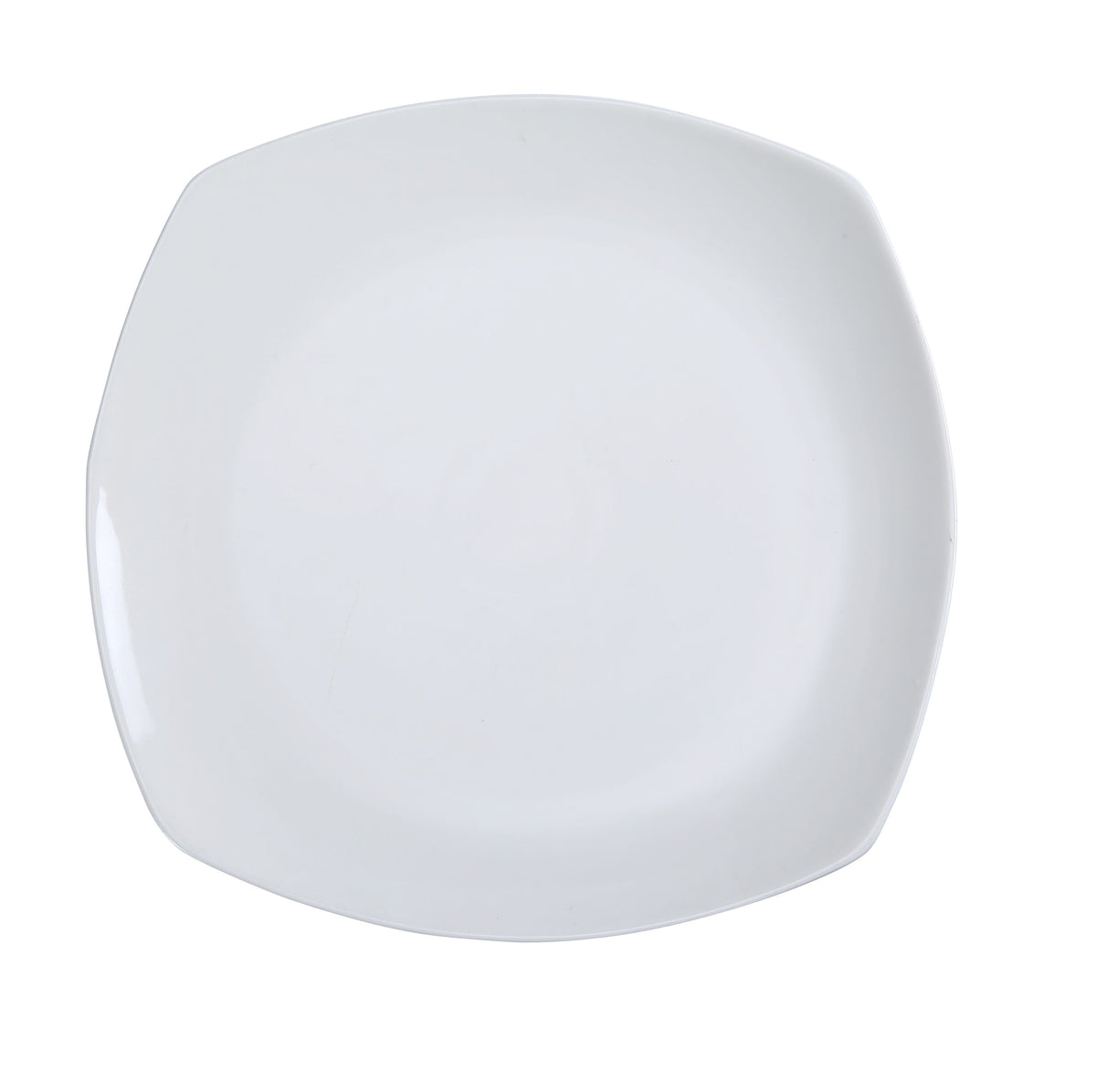 Yanco FU-310 - Square China Plate, 10" x 10" Bone White Porcelain, Flat Edge - Case of 24