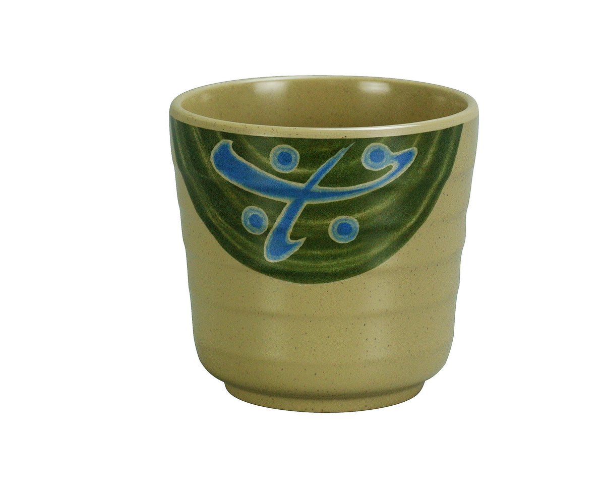 Yanco JP-9302 Japanese Tea Cup, 8 oz, 3-1/2" Dia x 2-1/2" H, Melamine, Dishwasher Safe - Case of 48