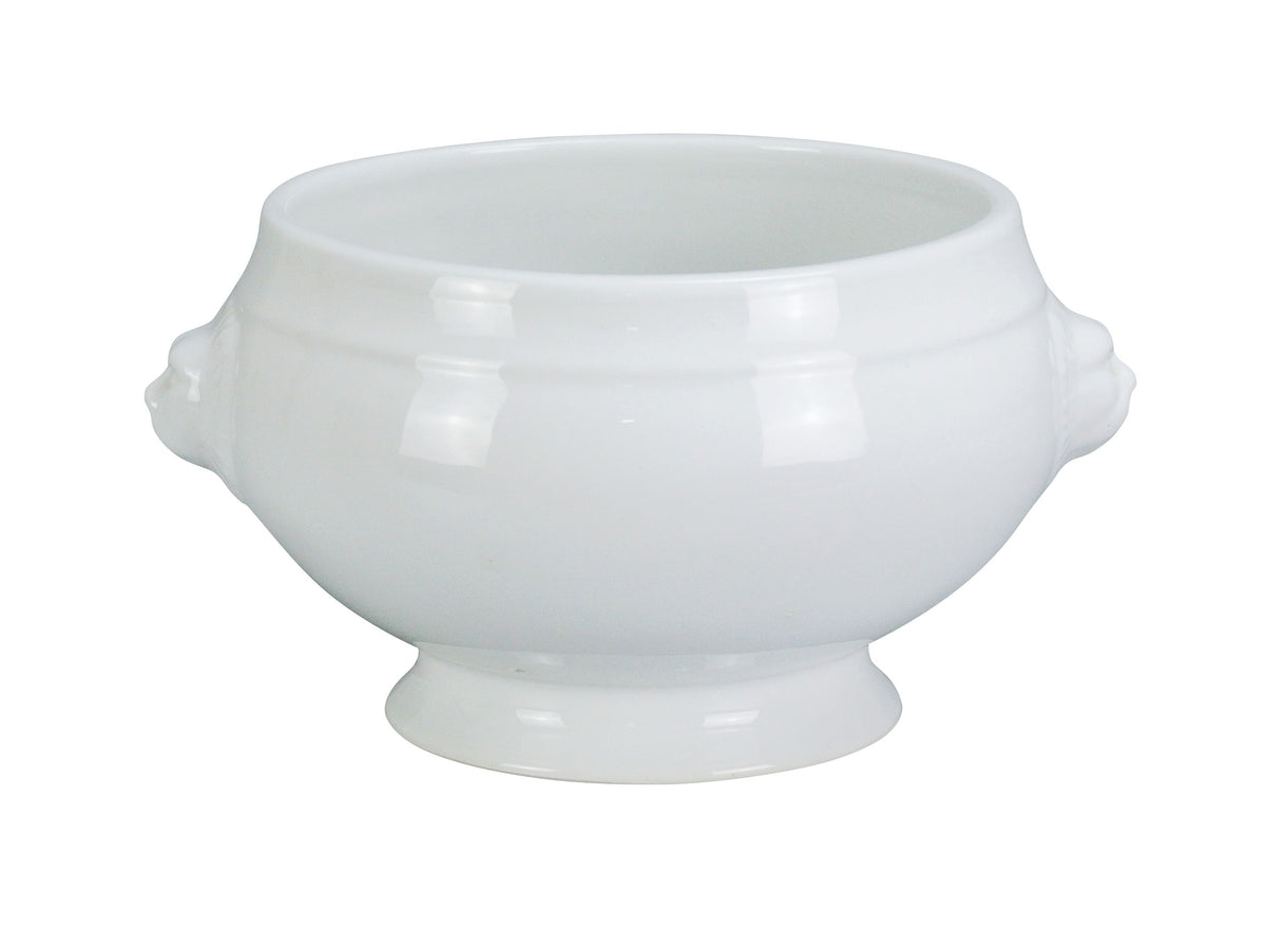 Yanco LB-215 - Porcelain Soup Tureen 15 Oz 6-1/4"Lx5-1/4"Wx3-1/4"H White Dishwasher Safe - Case of 24