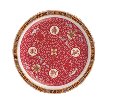 Yanco LG-1016 Longevity Plate, 16" Round Melamine Dinner Plate, Dishwasher Safe - Case of 12