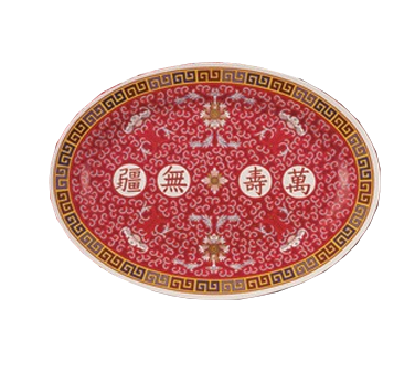 Yanco LG-2009 Oval Melamine Dinner Plate, 9" Diameter, Longevity Design, Dishwasher Safe - Case of 24