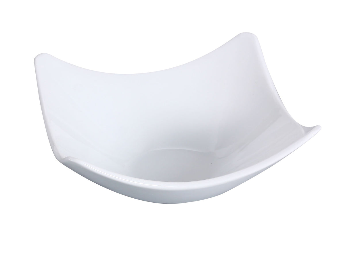 Yanco LK-306 Square Salad Bowl, 8 oz, 6" x 6", White China, Dishwasher/Oven/Microwave Safe - Case of 36