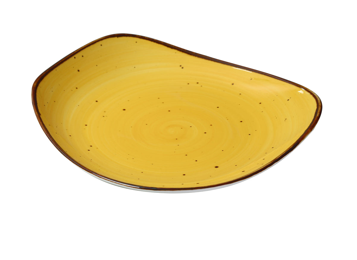 Yanco LY-109YL Lyon Plate - 8-3/4" x 1-3/8" Porcelain, Yellow Glazed, Dishwasher Safe - Case of 24